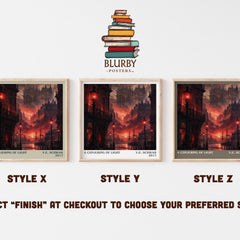 A Conjuring of Light literary print in frame leaning in hallway – fantasy wall art