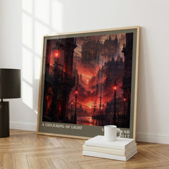 A Conjuring of Light literary print framed by window – literary home decor