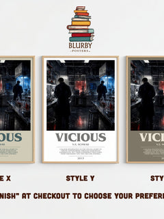 Vicious Bookish Wall Art by V.E. Schwab – Style X, Y and Z side by side – choose your finish