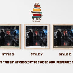 Vicious literary print in frame leaning in hallway – fantasy wall art