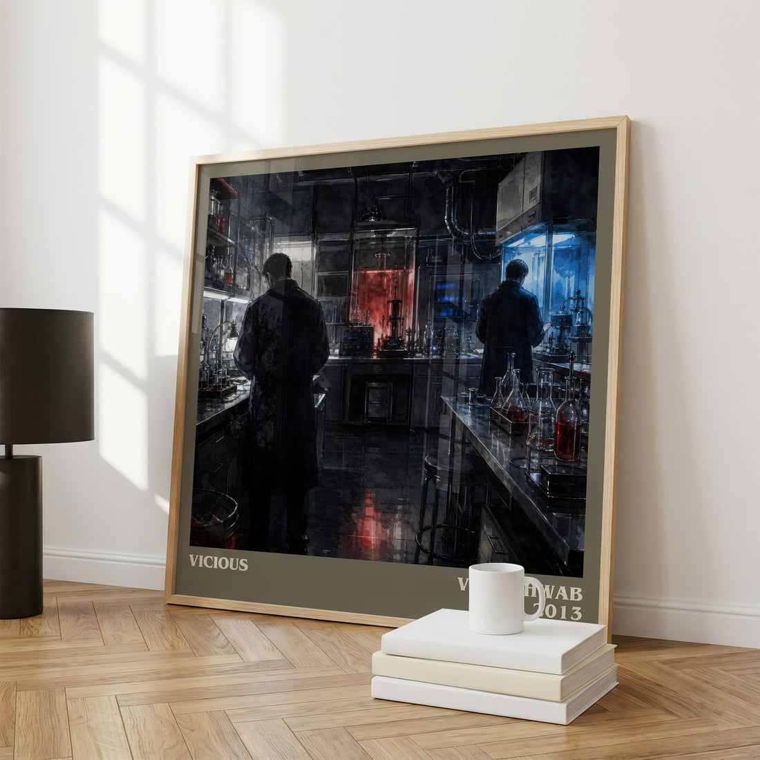 Vicious literary print framed by window – literary home decor