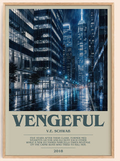 Vengeful Bookish Wall Art by V.E. Schwab – framed poster