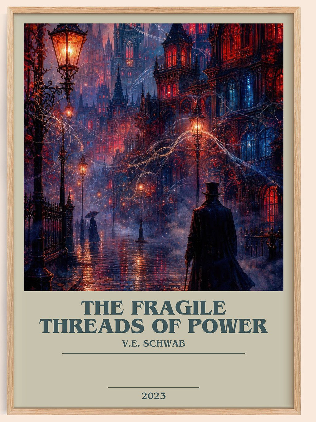 The Fragile Threads of Power bookish book poster by V.E. Schwab – framed literary art print