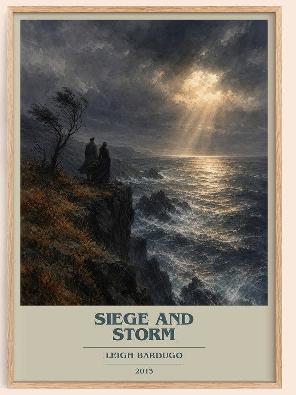 Siege and Storm book cover book poster by Leigh Bardugo – framed literary art print