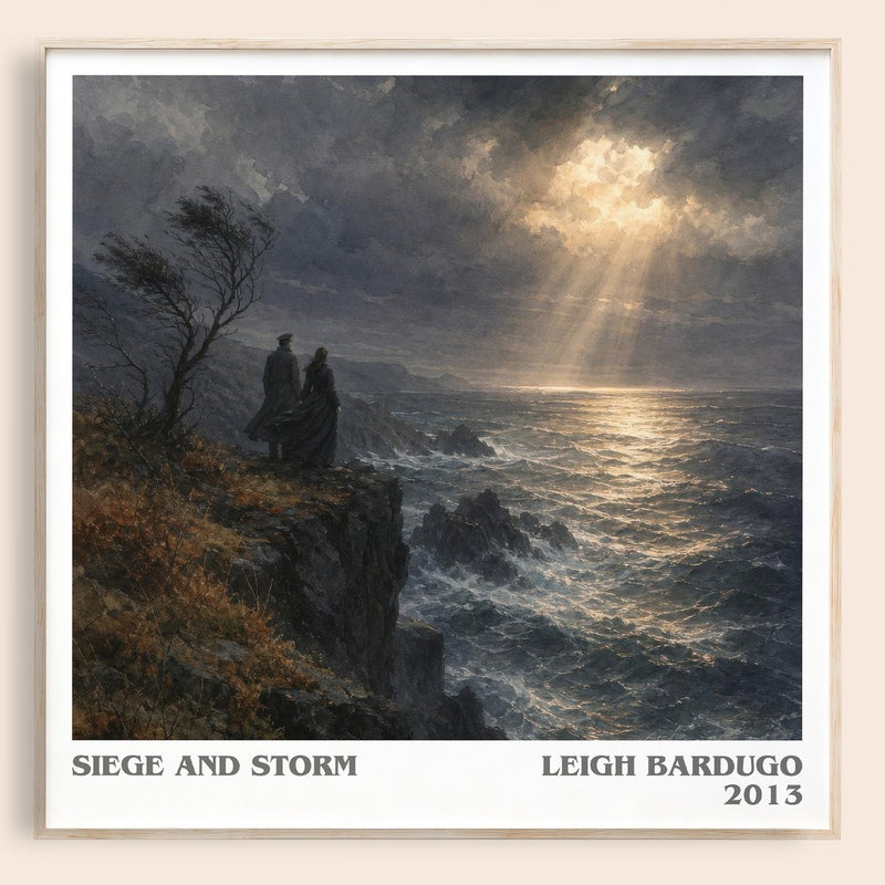 Siege and Storm literary book poster by Leigh Bardugo – framed literary art print