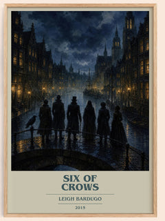 Six of Crows Book Cover Poster by Leigh Bardugo – framed poster