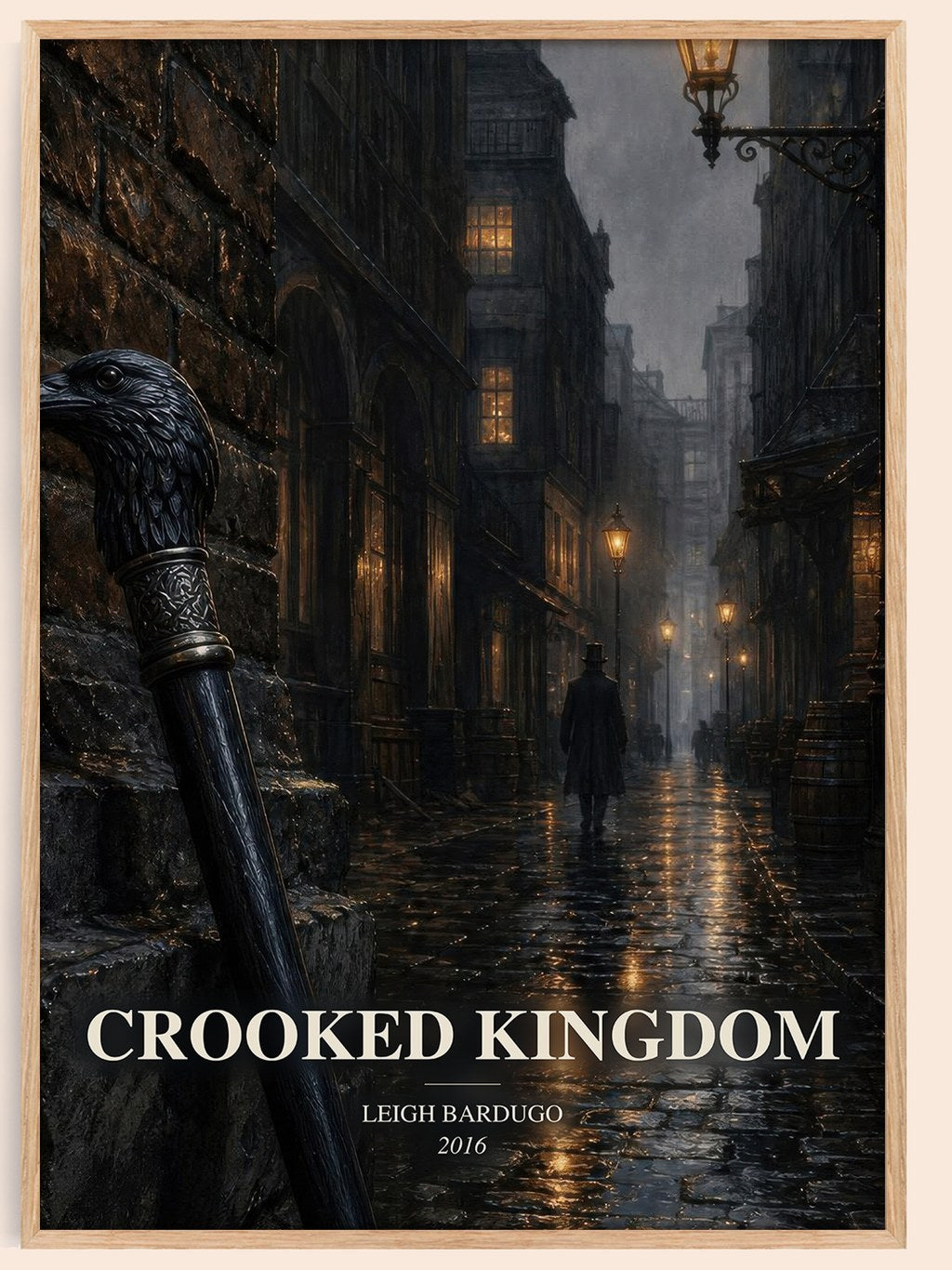 Crooked Kingdom watercolour book poster by Leigh Bardugo – framed literary art print