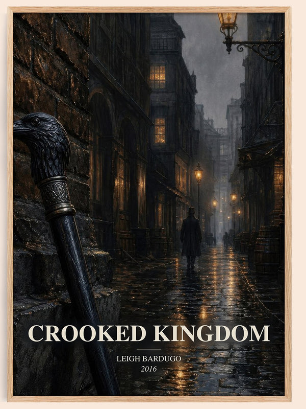 Crooked Kingdom watercolour book poster by Leigh Bardugo – framed literary art print