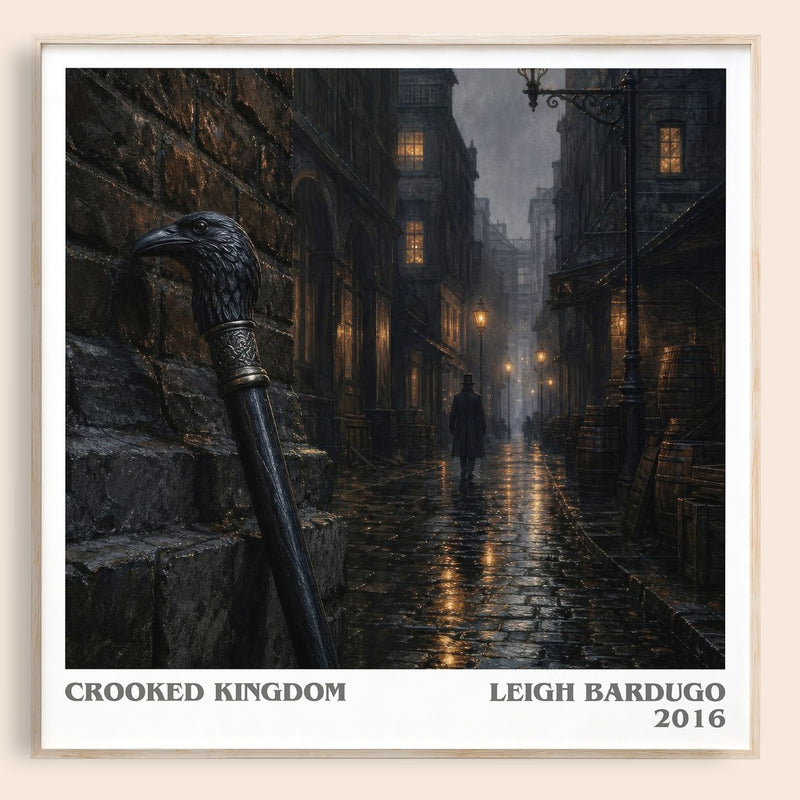 Crooked Kingdom literary book poster by Leigh Bardugo – framed literary art print