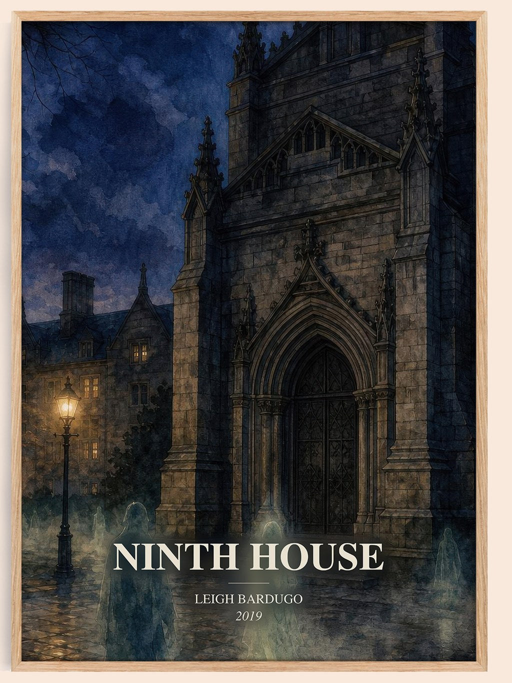 Ninth House watercolour book poster by Leigh Bardugo – framed literary art print