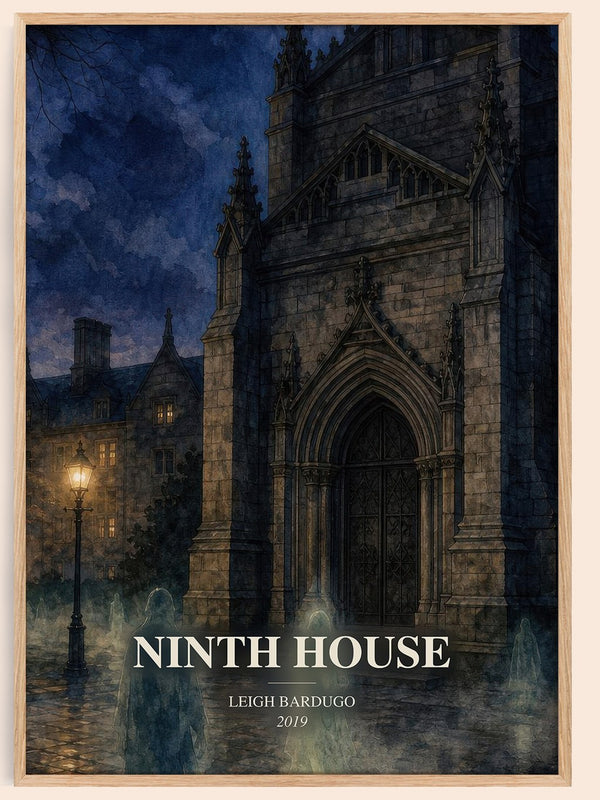 Ninth House watercolour book poster by Leigh Bardugo – framed literary art print