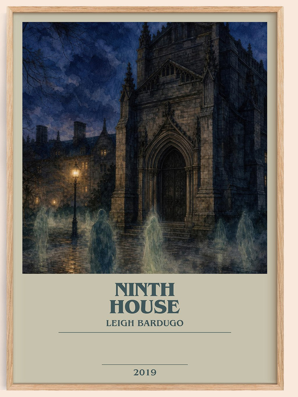 Ninth House bookish book poster by Leigh Bardugo – framed literary art print