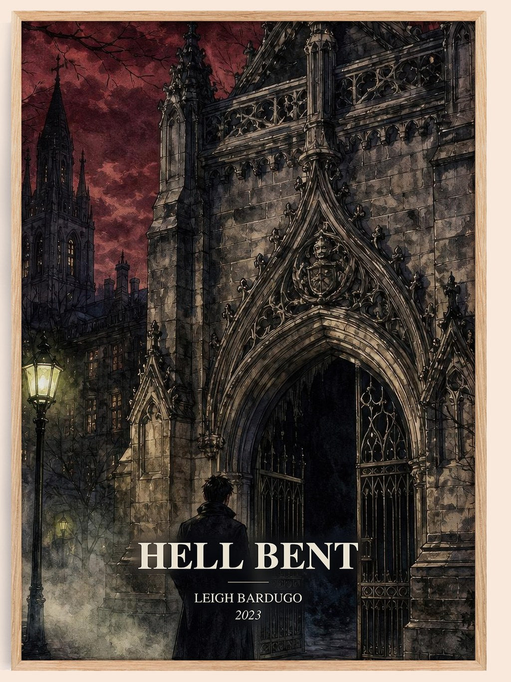 Hell Bent watercolour book poster by Leigh Bardugo – framed literary art print