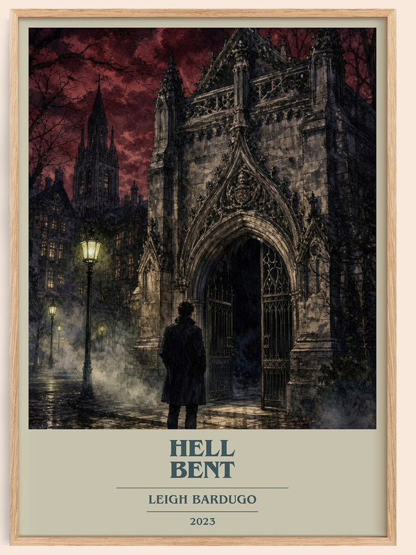 Hell Bent book cover book poster by Leigh Bardugo – framed literary art print