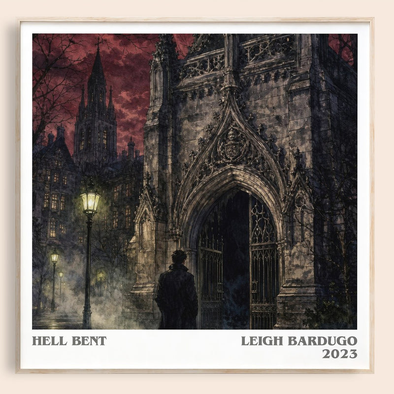 Hell Bent literary book poster by Leigh Bardugo – framed literary art print