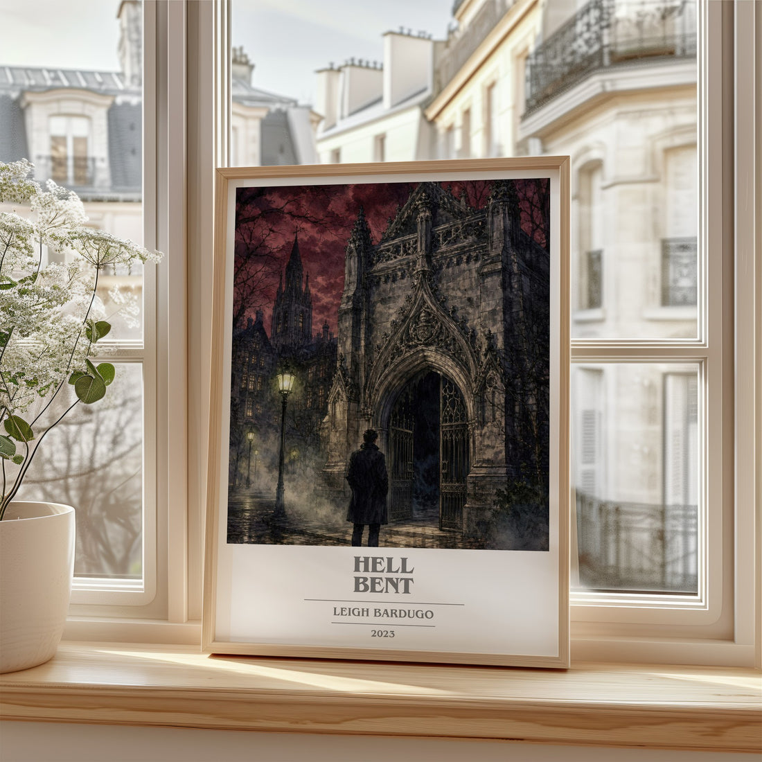 Hell Bent book cover poster colour and style options – Leigh Bardugo book art (mockup)