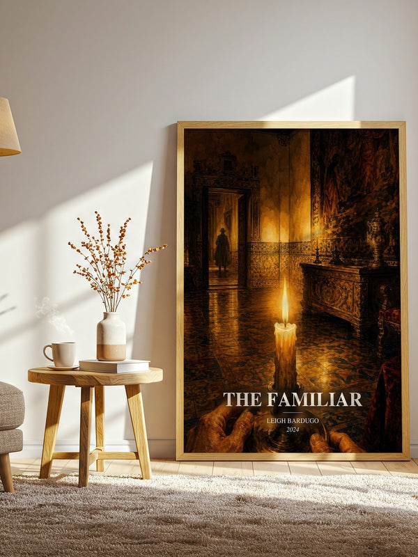 The Familiar watercolour print in frame leaning in hallway – fantasy wall art