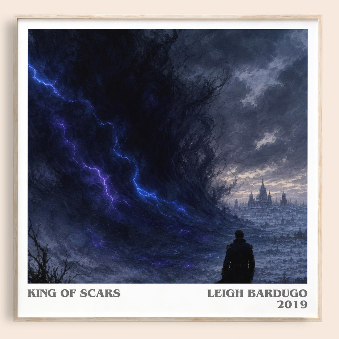King of Scars literary book poster by Leigh Bardugo – framed literary art print