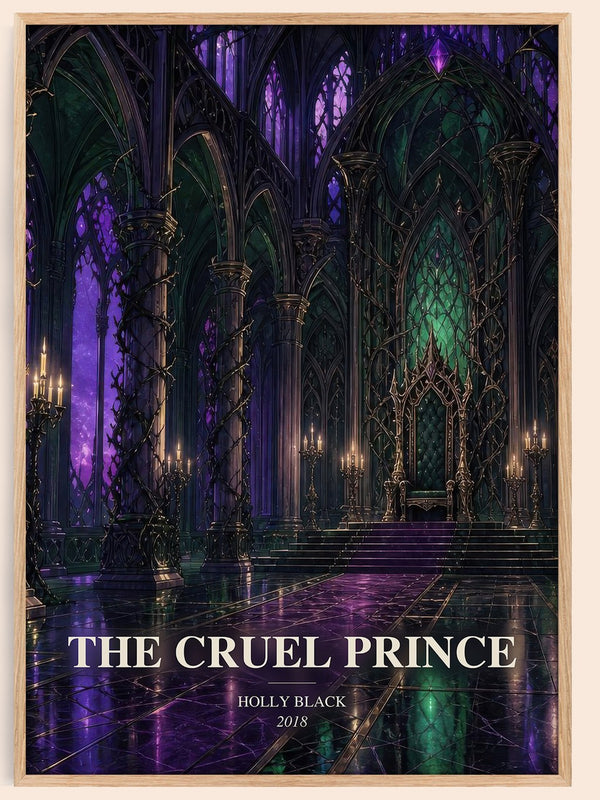 The Cruel Prince watercolour book poster by Holly Black – framed literary art print
