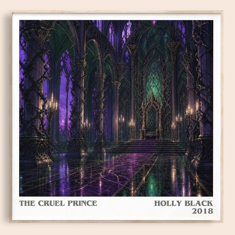 The Cruel Prince literary book poster by Holly Black – framed literary art print