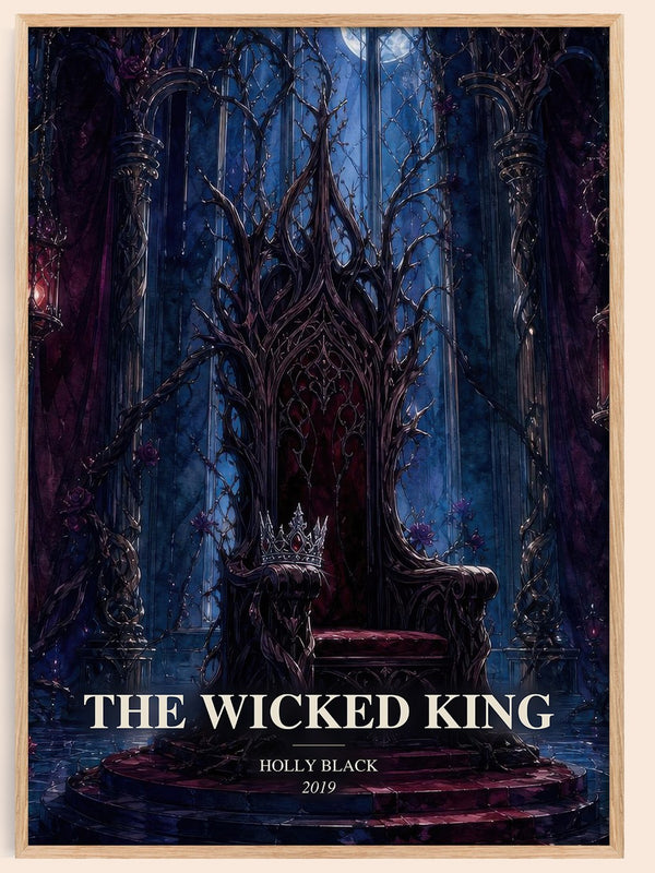 The Wicked King watercolour book poster by Holly Black – framed literary art print