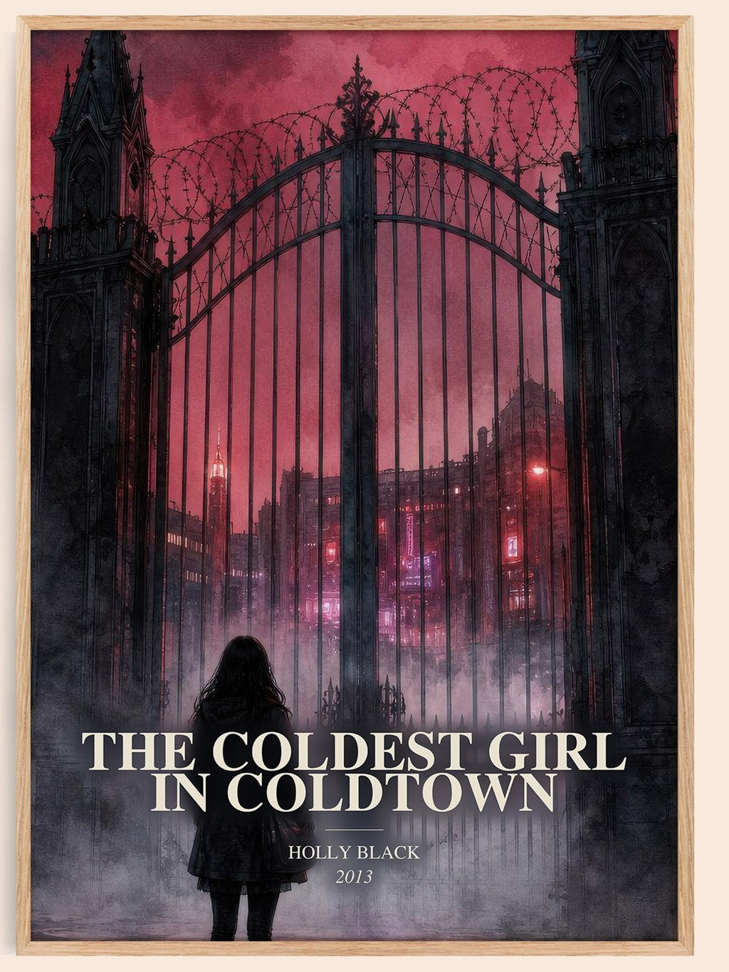The Coldest Girl in Coldtown watercolour book poster by Holly Black – framed literary art print