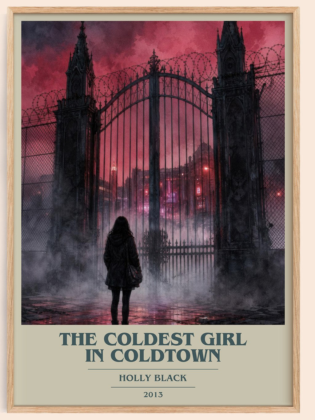 The Coldest Girl in Coldtown book cover book poster by Holly Black – framed literary art print
