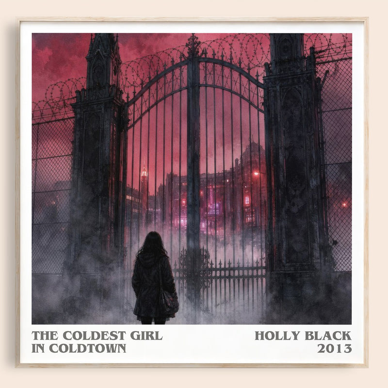 The Coldest Girl in Coldtown literary book poster by Holly Black – framed literary art print