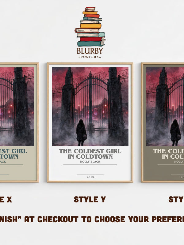 The Coldest Girl in Coldtown bookish print in frame leaning in hallway – young adult wall art