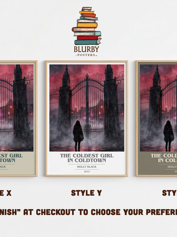 The Coldest Girl in Coldtown book cover print in frame leaning in hallway – young adult wall art