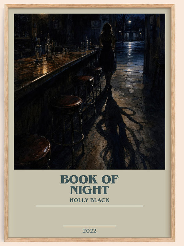 Book of Night bookish book poster by Holly Black – framed literary art print