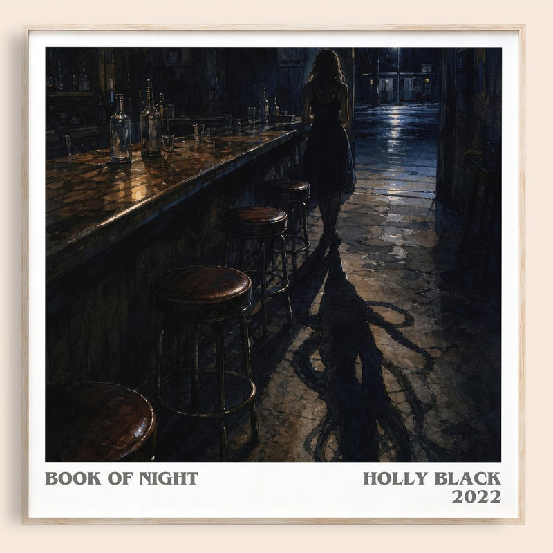 Book of Night literary book poster by Holly Black – framed literary art print
