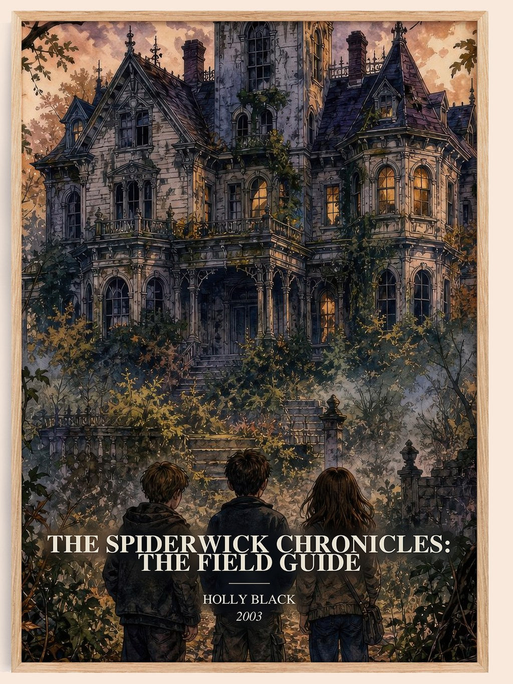 The Spiderwick Chronicles: The Field Guide watercolour book poster by Holly Black – framed literary art print