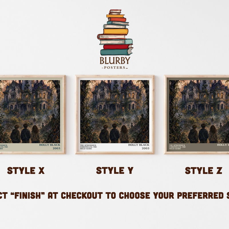 The Spiderwick Chronicles: The Field Guide literary print in frame leaning in hallway – fantasy wall art