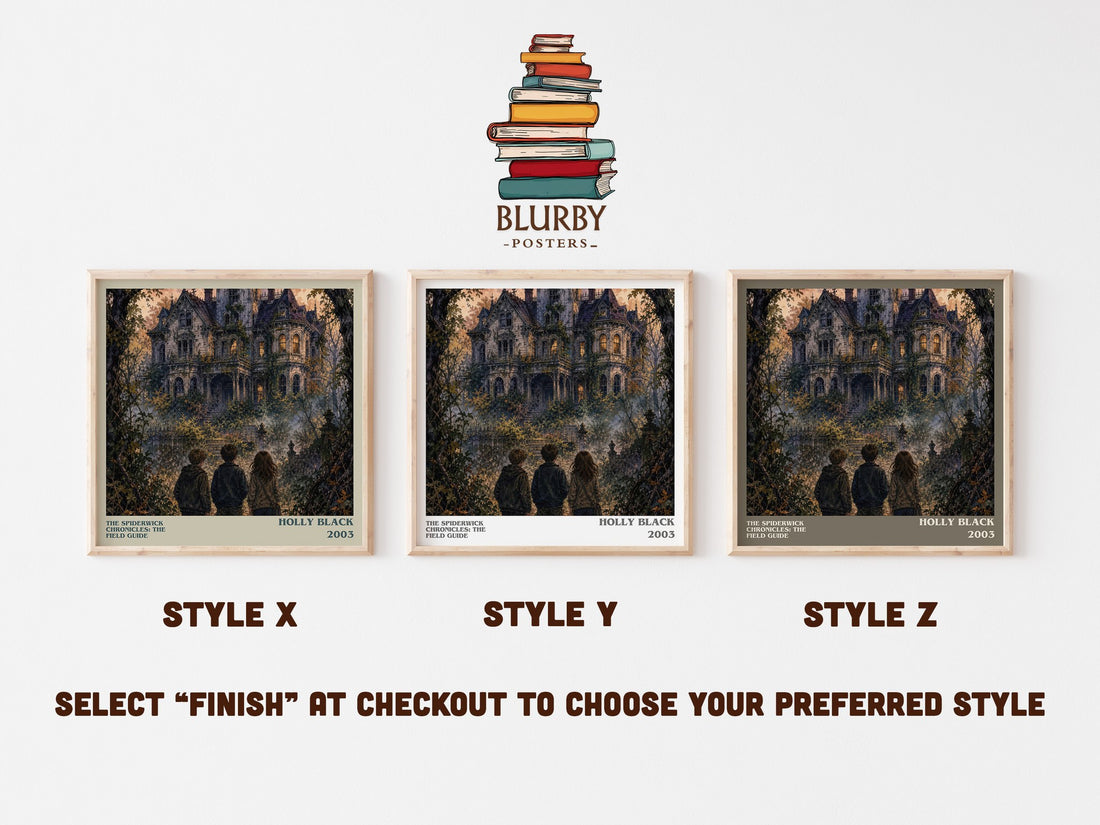 The Spiderwick Chronicles: The Field Guide literary print in frame leaning in hallway – fantasy wall art (mockup)