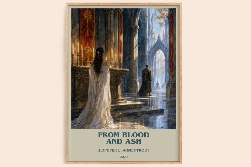 From Blood and Ash Book Cover Poster by Jennifer L. Armentrout (Modern Minimalist style)