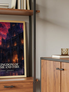 A Kingdom of Flesh and Fire book watercolour illustration paper finish options – matte satin gloss