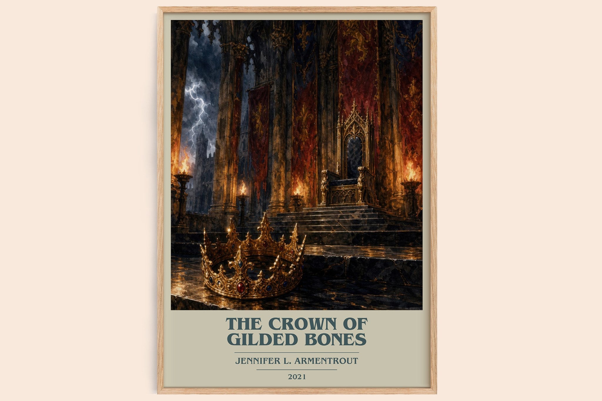 The Crown of Gilded Bones Book Cover Poster by Jennifer L. Armentrout