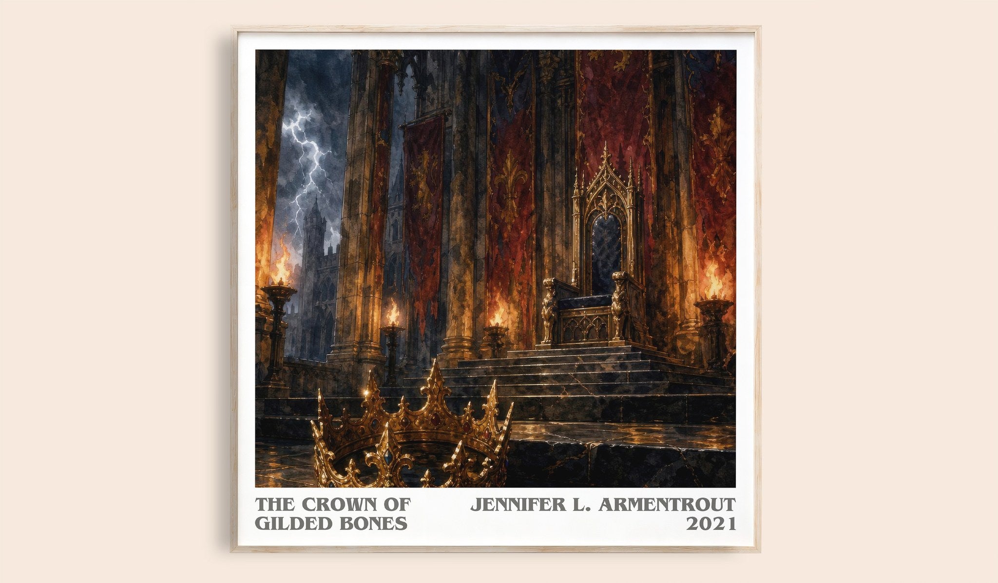The Crown of Gilded Bones Literary Art Print by Jennifer L. Armentrout