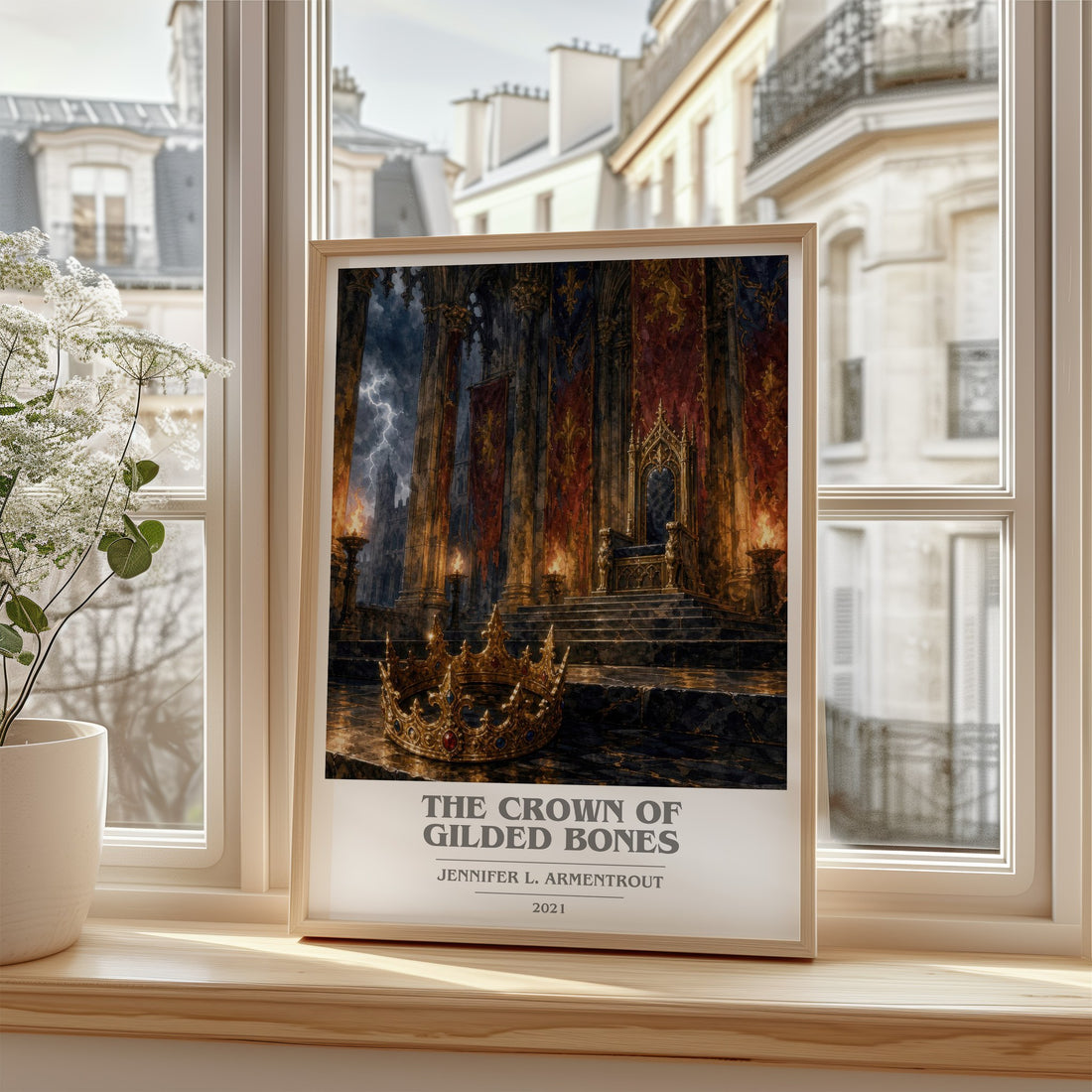 The Crown of Gilded Bones book cover poster colour and style options – Jennifer L. Armentrout book art