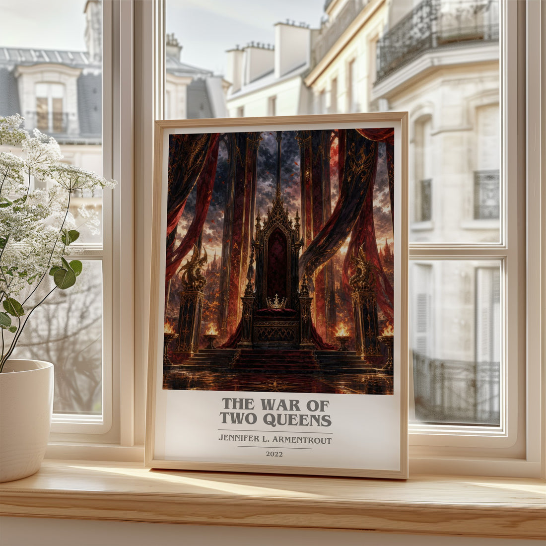 The War of Two Queens book cover poster colour and style options – Jennifer L. Armentrout book art