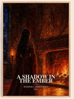 A Shadow in the Ember watercolour book poster by Jennifer L. Armentrout – framed literary art print
