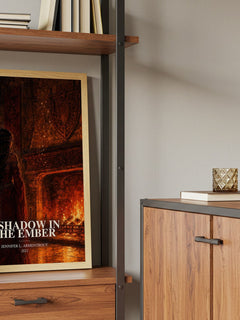 A Shadow in the Ember book watercolour illustration paper finish options – matte satin gloss