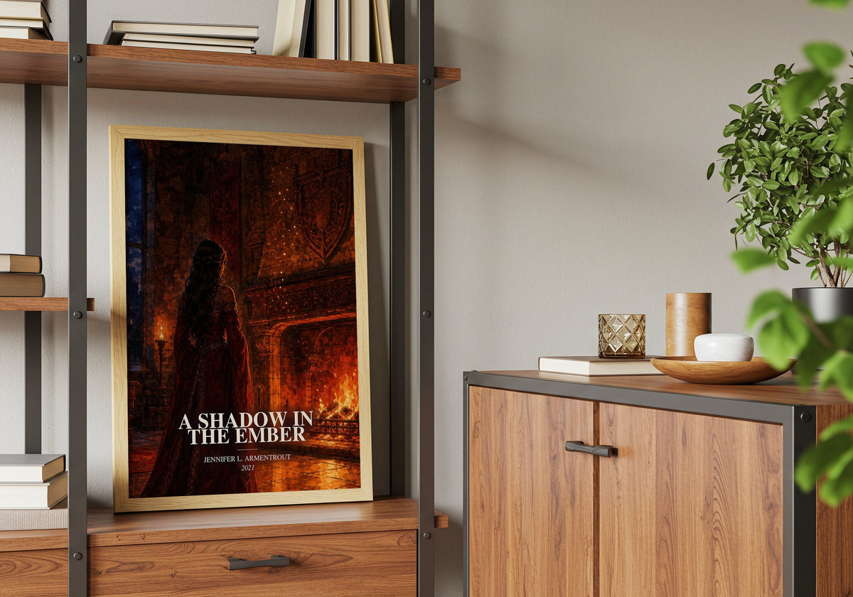 A Shadow in the Ember book watercolour illustration paper finish options – matte satin gloss