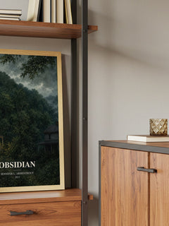 Obsidian book watercolour illustration paper finish options – matte satin gloss