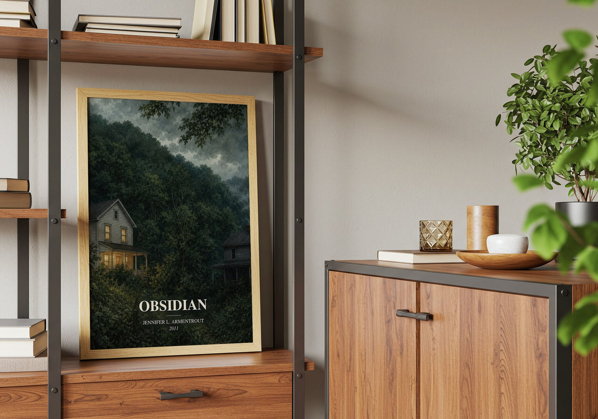 Obsidian book watercolour illustration paper finish options – matte satin gloss