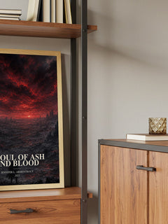 A Soul of Ash and Blood book watercolour illustration paper finish options – matte satin gloss