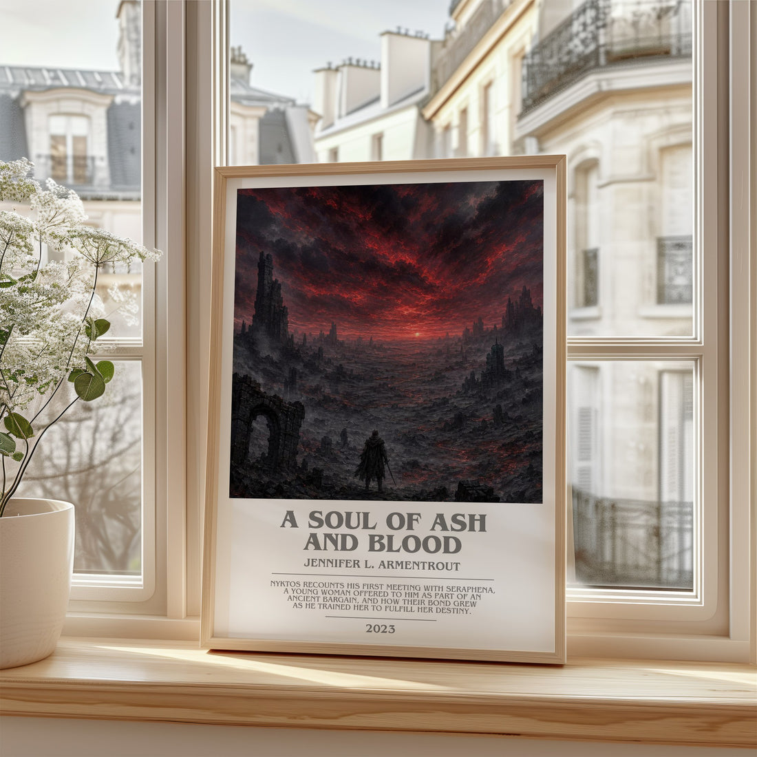 A Soul of Ash and Blood bookish poster colour and style options – Jennifer L. Armentrout book art (mockup)