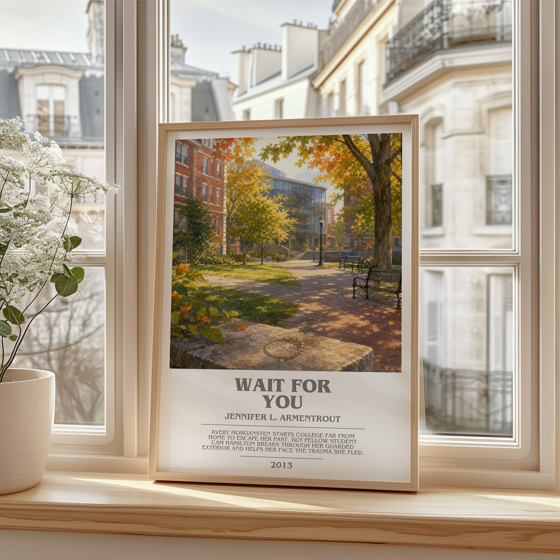 Wait for You bookish poster colour and style options – Jennifer L. Armentrout book art (mockup)