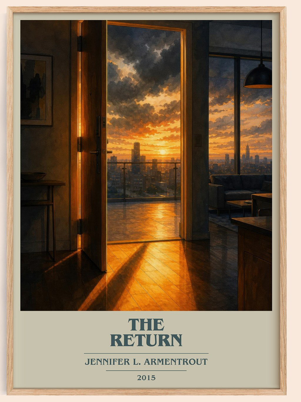 The Return book cover book poster by Jennifer L. Armentrout – framed literary art print
